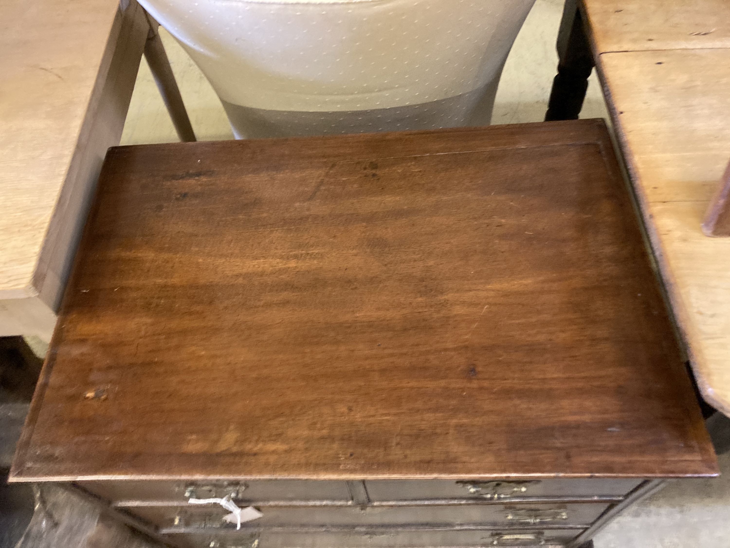 A small 18th century style chest, American walnut, width 70cm, depth 48cm, height 68cm
